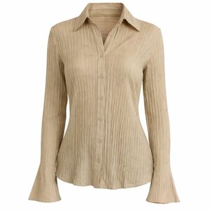 Essentials by Milano Gold CoquetteGirl Vintage Ruched Flare Retro Pleated Sz XL